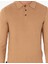 Erkek Koyu Camel Slim Fit Düğmeli Polo Yaka Triko Kazak 50300521-VR214 6