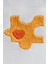 Sarı Puzzle Parçası Desenli Nakış Tişört - Sevgililer Günü Çift Tişörtü 4