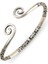 Matya Antik Gümüş Kaplama Ayarlanabilir Açık Bant Spiral Model Bileklik 5