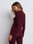 31544 Düğmeli Uzun Kollu Top-Bordo 2