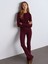 31544 Düğmeli Uzun Kollu Top-Bordo 3