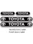 Toyota 3D Damla 4'lü Oto Sticker Set 2 1