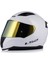 Rapıd 2 Beyaz Fullface Motosiklet Kaskı Gold Camlı 1