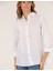 Kadın Beyaz Keten Karışımlı Gömlek 50262568-VR013 6
