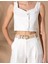 Kadın Ekru Crop Top Bluz 50263098-VR019 6