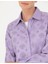 Kadın Eflatun Comfort Fit Uzun Kollu Gömlek 50263157-VR149 6