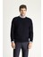 Bisiklet Yaka Slim Fit Dar Kesim Dikişsiz Desenli Yünlü Triko Kazak 3