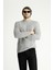 Bisiklet Yaka Slim Fit Dar Kesim Desenli Triko Kazak 3