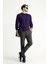Bisiklet Yaka Slim Fit Dar Kesim Desenli Triko Kazak 2