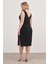 Drape Detaylı Midi Elbise 4