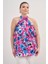 Halter Yakalı Desenli Bluz 2