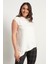 Kuşgözü Detaylı Kolsuz Penye Tişört 1