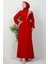 Sinem Tesettür Elbise Kırmızı 1