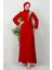 Sinem Tesettür Elbise Kırmızı 4