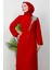 Sinem Tesettür Elbise Kırmızı 5