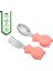 Silikon Beslenme Seti Vakumlu Mama Tabağı Ve Kasesi, Önlük, Çatal-kaşık, Pipetli Bardak/Pembe 7
