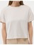 Kadın Krem Regular Fit Tişört 50269359-VR071 6