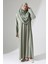 Başörtülü Tek Parça Namaz Elbisesi - Mint Yeşili - 5015 3