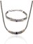 Ametist Taşlı 925 Ayar Saf Gümüş Hasır Zincir Unisex 2'li Set 201023668 1
