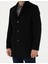 Erkek Siyah Yün Karışımlı Ekstra Slim Fit Kaşe Kaban 50270887-VR046 6