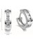 925 Ayar Gümüş Zirkon Taşlarla Süslenmiş Halka Küpe (12 MM) 3