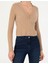 Kadın Bej Ex Slim Fit V Yaka Kazak 50276221-VR011 6