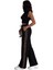 Looksense Kadın Siyah Modal Garni Bol Paça Pantolon 6205 2