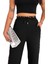 Looksense Kadın Siyah Modal Garni Bol Paça Pantolon 6205 4
