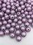 18MM Mat Metalık Lila Boncuk,takı ve Aksesuar, Çanta Boncuğu ((100GR ~28 Adet Boncuk) 2