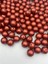16MM Mat Metalik Kırmızı Renk Boncuk, Çanta Yapım Boncuğu (100GR~44ADET Boncuk) 2