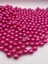 14MM Fuşya / Koyu Pembe Renk Plastik Inci Boncuk, Çanta ve Takı Yapım Boncuğu (100 GR,~65ADET) 3