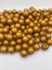 18MM Mat Metalık Gold / Altın Sarısı Renk Boncuk,takı, Çanta Boncuğu (100GR ~28 Adet Boncuk) 1