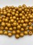 18MM Mat Metalık Gold / Altın Sarısı Renk Boncuk,takı, Çanta Boncuğu (100GR ~28 Adet Boncuk) 3