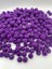 14MM Mor Renk Kadife Boncuk Takı, Çanta Yapım Boncuğu ( 100GR,~60 Adet) 1