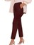 Kısmet Sepeti Kadın Scuba Krep Duble Paça Bel Lastikli Bordo Pantolon 1