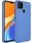 Xiaomi Redmi 9c Kılıf Metal Çerçeve ve Buton Tasarımlı Silikon Luna Kapak-Lavendery Gray 1