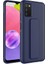 Heptek İletişim Galaxy A03S Kılıf Qstand Kapak-Lacivert 1