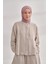 Zincir Desenli Cotton Monogram Şal - Pudra 3