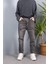 Dar Kesim Boyfriend Gri Renk Kot Pantolon 2