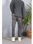 Dar Kesim Boyfriend Gri Renk Kot Pantolon 4