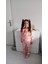 Kız Çocuk Alt-Üst Ikili Pembe Renkli Takım Kız Çocuk Eşofman Takım Kız Çocuk Pijama Takımları 2