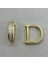 Gold Renk Taşlı D Model Küpe 3