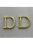 Gold Renk Taşlı D Model Küpe 4