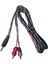Stereo Aux Kablo 1.5mt 100 Watt 2rca Bağlantı ile Ses Kalitesi Sağlar 1