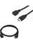 Erkek Di̇şi̇ Gold Uçlu 50 cm Uzatma HDMI Kablo (Mi̇ni̇ Hd Rec. Içi̇n) 1