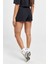 Sportswear Chill Terry Yüksek Belli Dar Kesim Siyah Kadın Spor Şort 3
