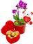 Love You Phalanopsis Orkide ve Mini Ayıcıklı Çikolata & Sevgiliye Hediye & Çiçek Çikolata & Özel Tasarım 1