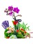 Beyaz Boncuk Saksıda Orkide Kalanchoe Sukulent Hediye Çiçek Canlı Bitki Mini Bahçe 15-20 cm 2