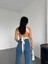 Orta Mavi Yüksek Bel Straight Jeans 3