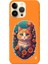 iPhone 14 Silikon Kılıf Turuncu Kedi 1